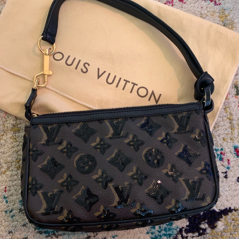 Rare Authentic Louis Vuitton sequined pochette